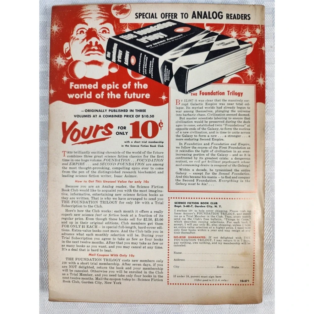 Analog Science Fact & Science Fiction – July 1965 Sci-fi Vintage Advertising